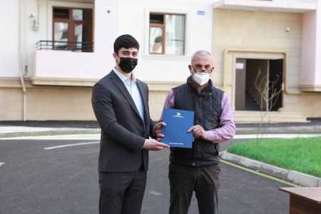 Ramana qəsəbəsində şəhid ailələri və Qarabağ müharibəsi  əlillərinə mənzillər verildi