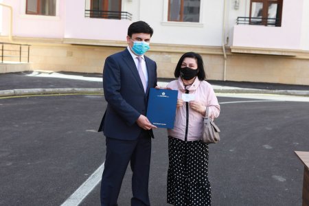 Ramana qəsəbəsində şəhid ailələri və Qarabağ müharibəsi  əlillərinə mənzillər verildi