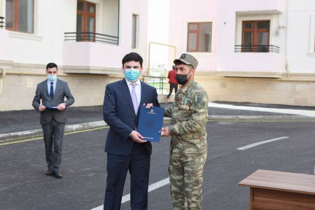 Ramana qəsəbəsində şəhid ailələri və Qarabağ müharibəsi  əlillərinə mənzillər verildi