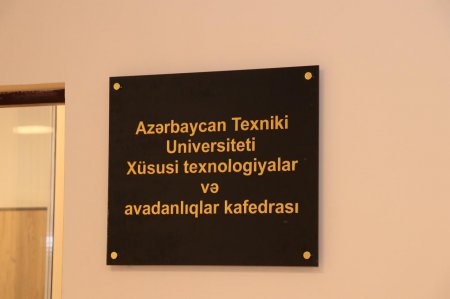 "Şərq" İstehsalat Birliyinin "İqlim" elm-istehsalat müəssisəsində AzTU-nun kafedrasının filialı açılıb