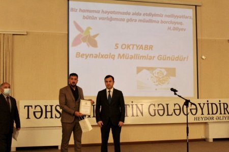 İsmayıllıda Beynəlxalq Müəllimlər Günü qeyd olunub
