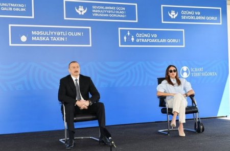 Prezident və xanımı üç modul tipli xəstəxananın açılışında – FOTOLAR