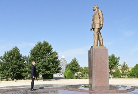 İlham Əliyev Qobustanda - FOTO