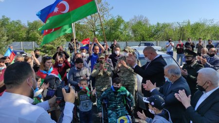 İsmayıllıda qazi böyük coşqu ilə qarşılandı