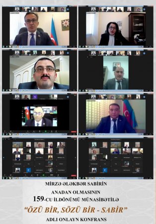 Mirzə Ələkbər Sabirin 159-cu ildönümünə həsr olunmuş “Özü bir,sözü bir -Sabir” adlı onlayn tədbir keçirilib