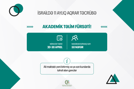 Aqrar sahədə fəaliyyət göstərən gənc mütəxəssislər üçün yeni təcrübə proqramı elan edilib