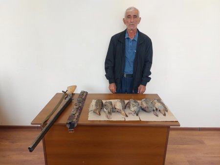Cəbrayılda qanunsuz ov edən şəxs saxlanılıb
