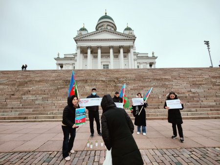 Diasporumuz Helsinkidə məlumatlandırıcı aksiya təşkil edib
