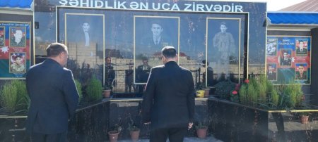 Novruzəli Aslanov İsmayıllıda şəhid ailələrini ziyarət edib -Fotolar