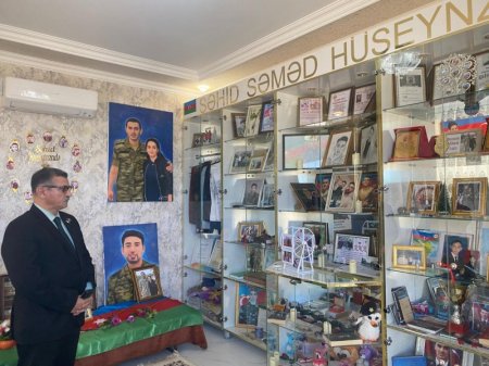 Novruzəli Aslanov İsmayıllıda şəhid ailələrini ziyarət edib -Fotolar
